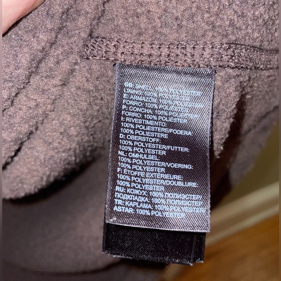 The northface mens 1/4 zip fleece sweater brown XL - Picture 3 of 5